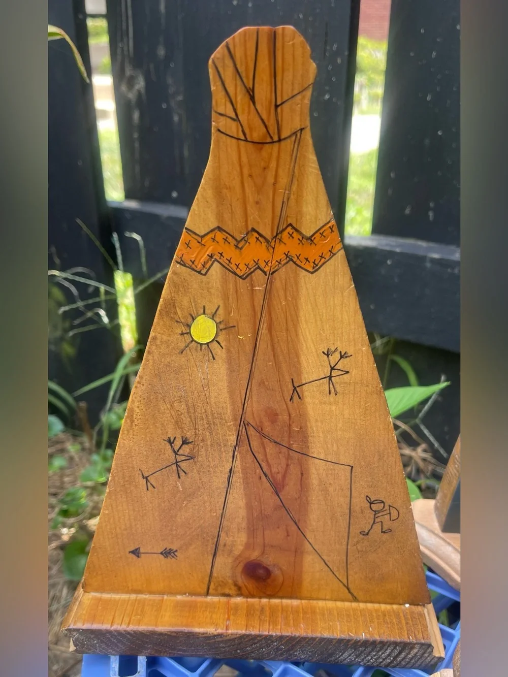 Vintage Primitive Handcrafted Thanksgiving Fall Display 7 Piece Vermont Folk Art